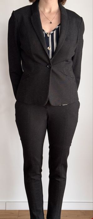 Garnitur Orsay czarny w drobne kropki