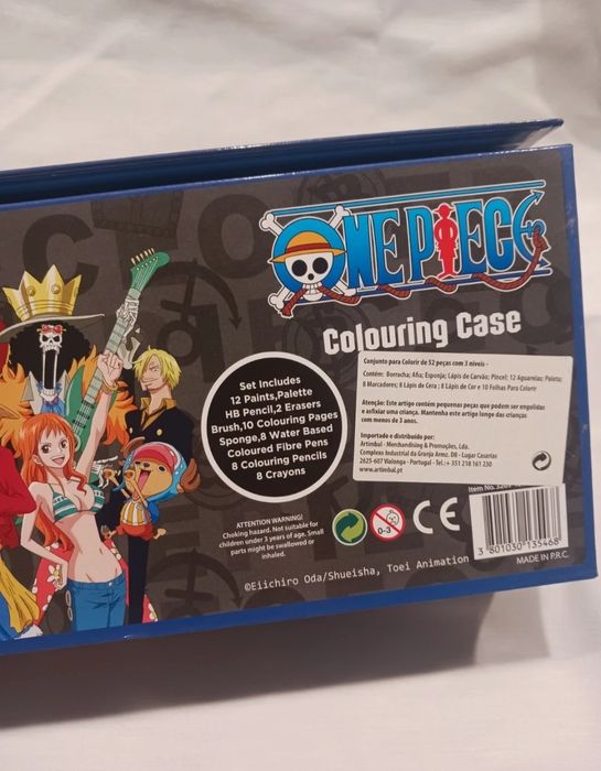 Caixa de Pintura One Piece Oficial - 52 Peças (Novo)