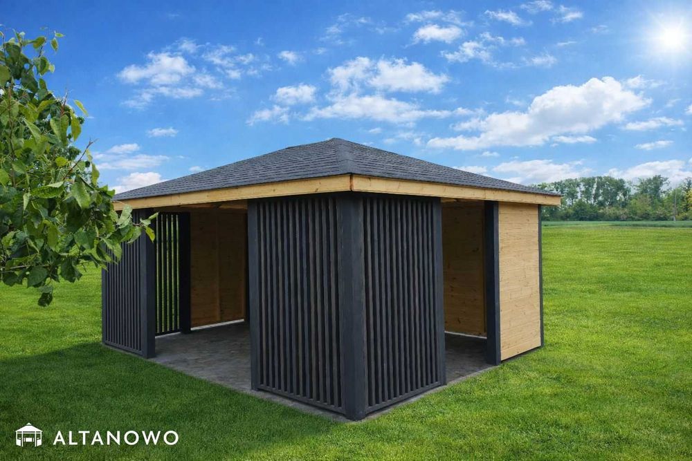 Altana nowoczesna drewniana 3x4m do ogrodu ogrodowa | producent | rod