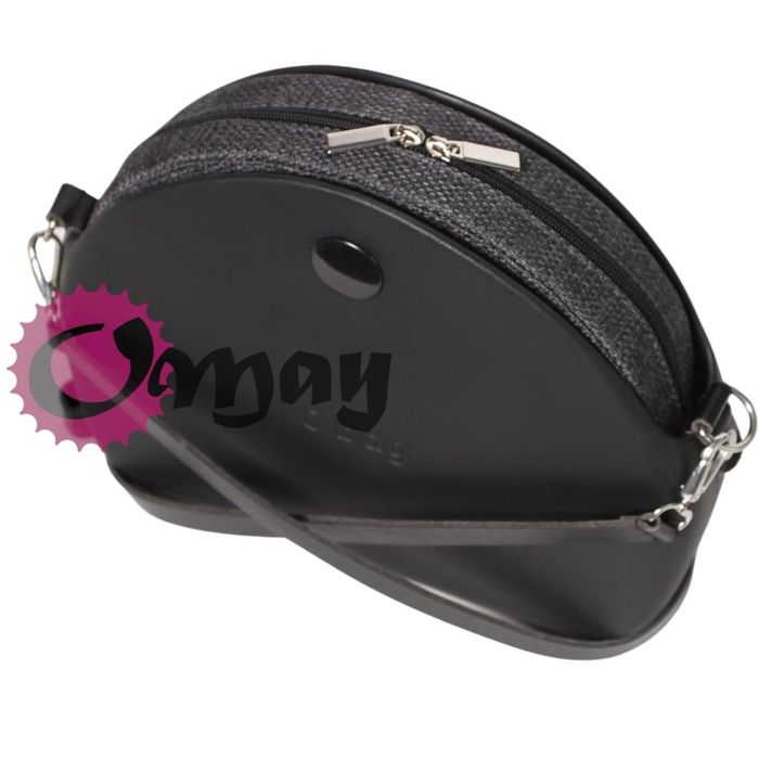 Grafitowy organizer do OBAG MOON LIGHT struktura 2 kieszenie OMAY