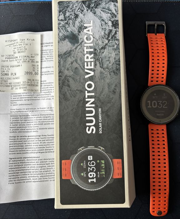 Suunto Vertical Solar Canyon , gwarancja