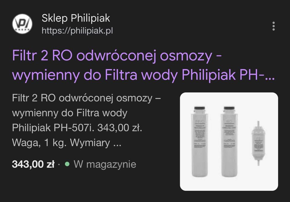 Filtr do wody Philipiak