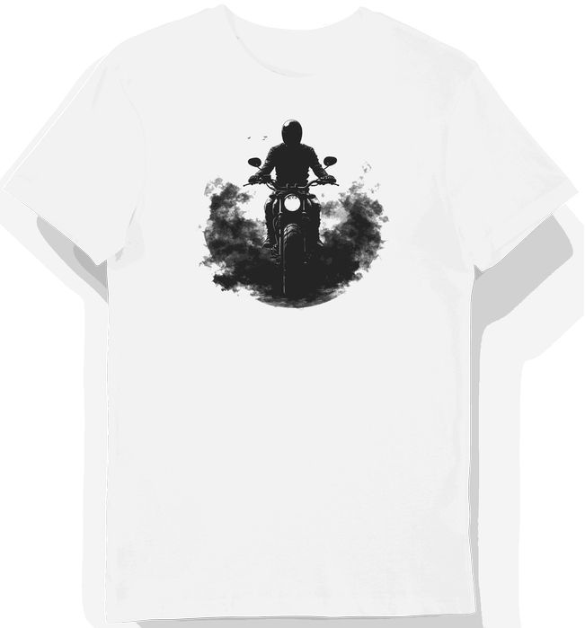 Koszulka męska biała Emblemat Kulturalny Ryk Silników M