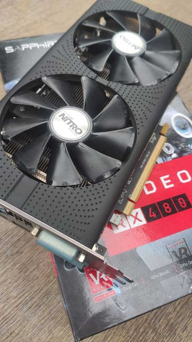 Ігрова відеокарта RX 480 Nitro+ 8GB, RGB, OC
