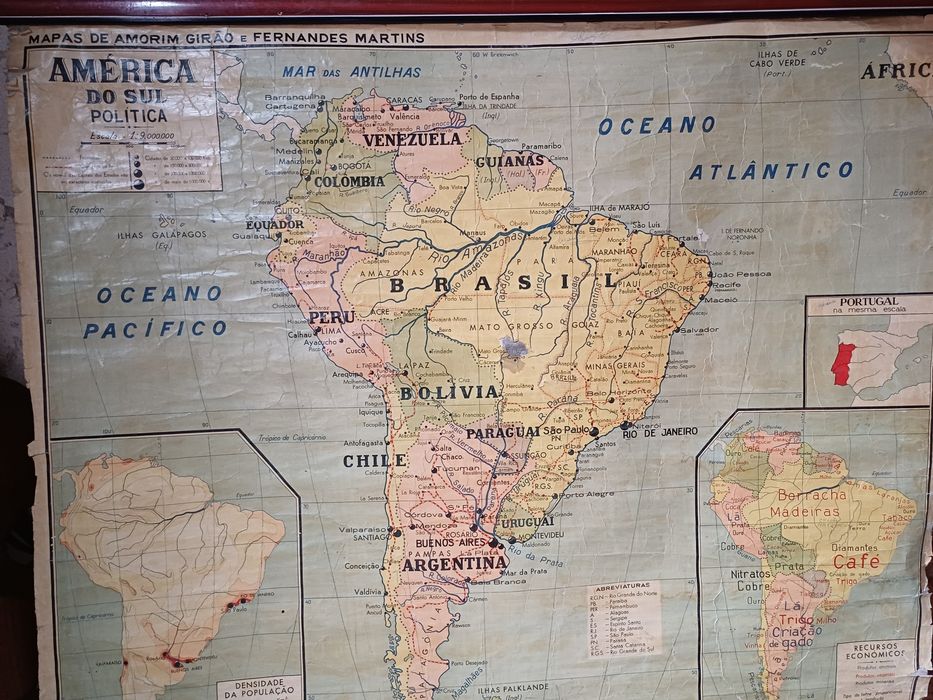 Mapas escolares antigos