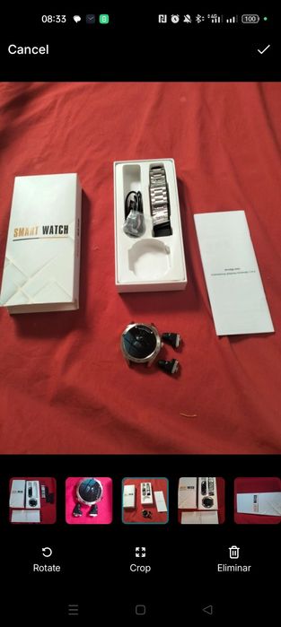 Smartwatch 2 em 1 c/ Fones Bluetooth (Novo - Amazon) - Bracelete Prata