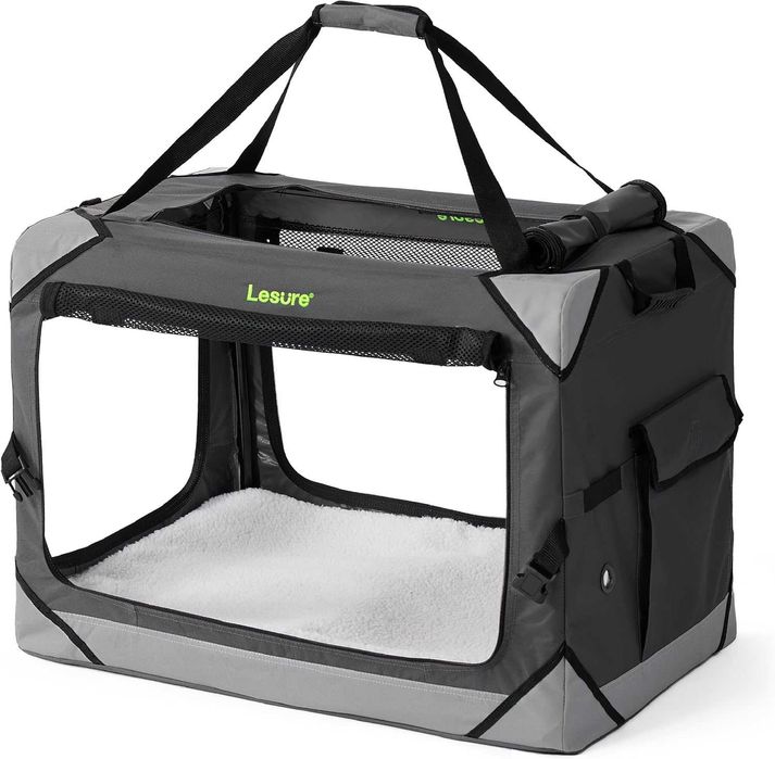 Transporter torba dla psa kota Lesure M 61x40x40cm Składany Szary