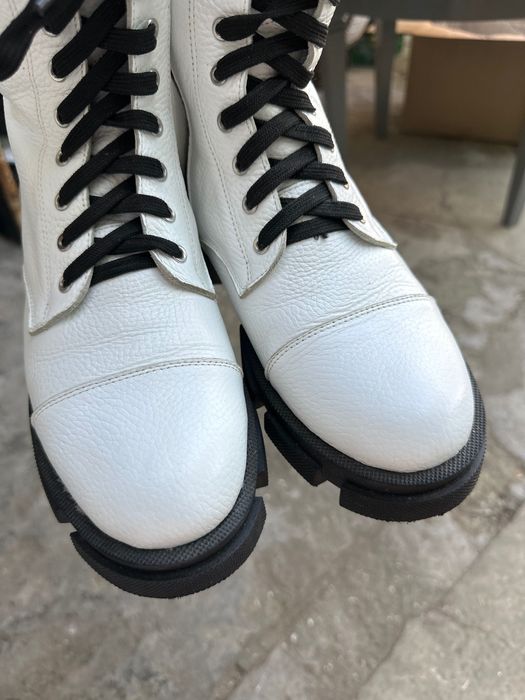 Берцы белые 39 размер кожа