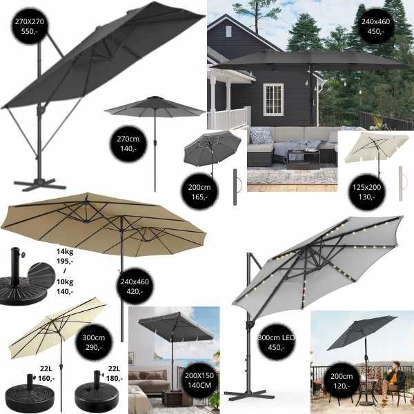PARASOL ogrodowy tarasowy uchylny korba 340cm DUŻY wybór DaMaOutlet.pl