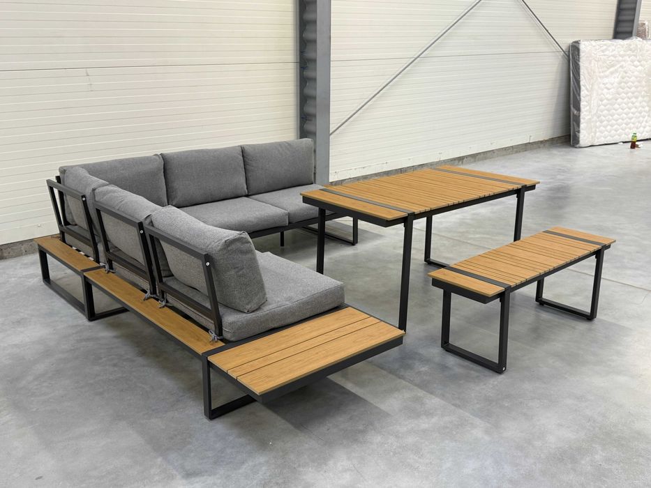 Zestaw mebli ogrodowych - narożnik aluminiowy outdoor CORTINA