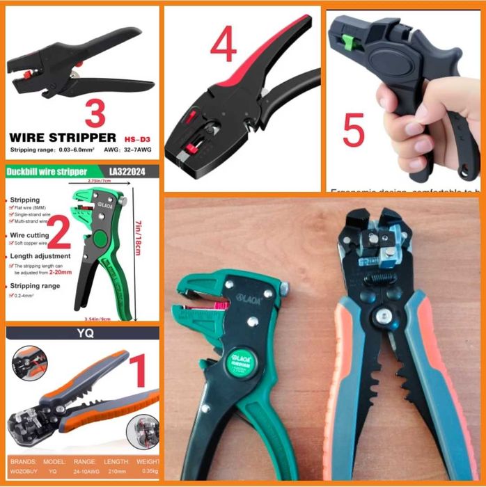 Кримпер Обжимные клещи + Набор наконечников, клемм