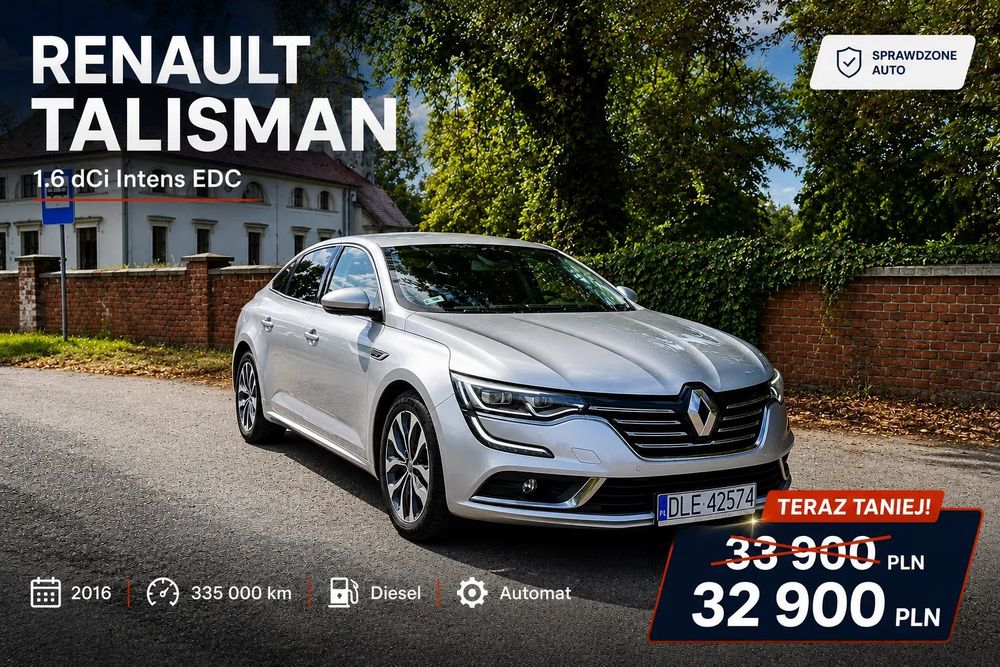 Renault Talisman Renault Talisman Intens 2016 | 1.6 dCi 160 KM | automat EDC