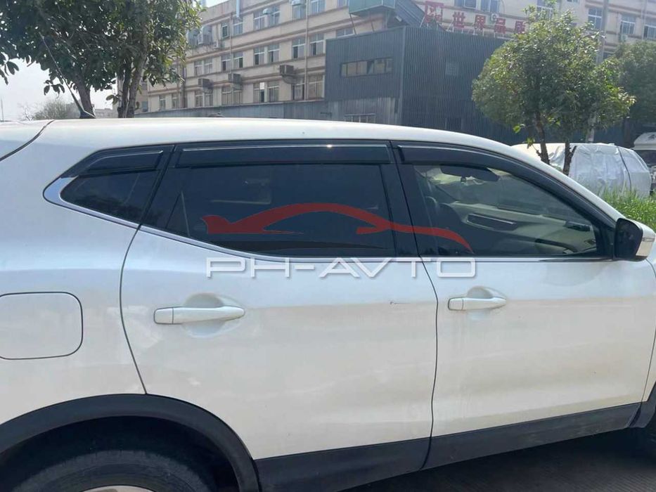 Вітровики Nissan Qashqai J11 2014-2021 6 штучні Дефлектори Ветровики