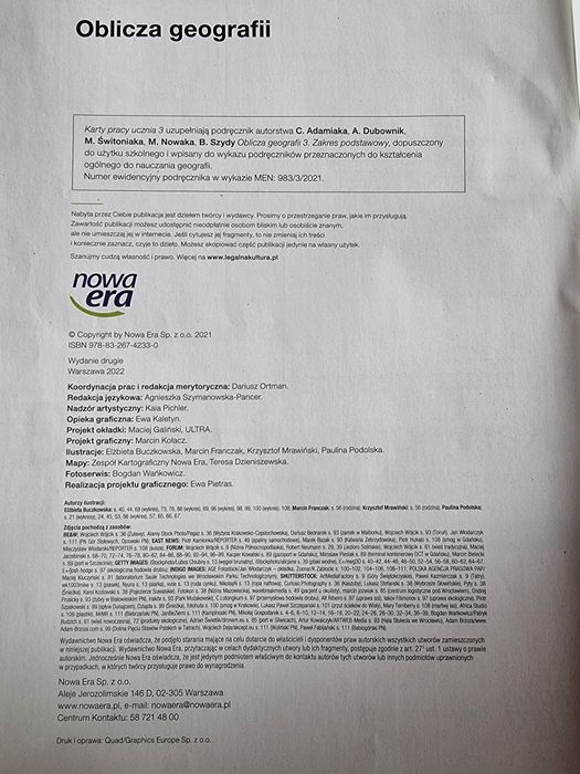 Podręcznik do geografii + ćwiczenia, LO, Technikum, kl.3