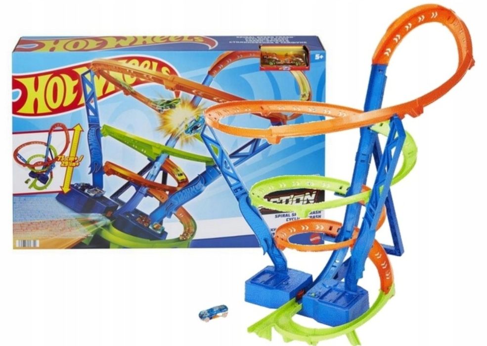 Zabawka Hot WHEELS spiral crash tor wyscigi