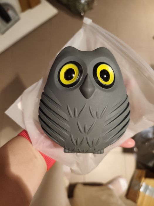 Zabawka dla psa gruba guma sowa piszczałka snoozy