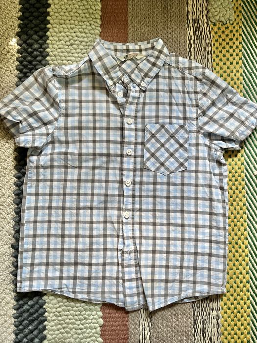 Rozm.134 H&M, 5.10.15 koszule z krótkim rękawem dla chłopca bdb