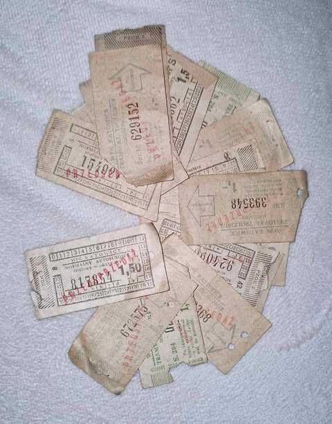 17 biletów tramwaj, trolejbus WPK Katowice i bilety  autobusowe