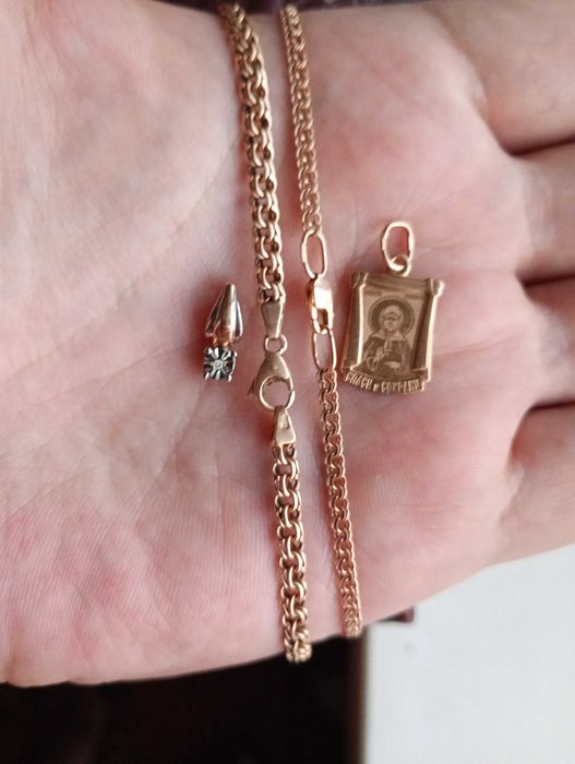 ланцюжки золоті  підвіска , іконка 585 пр