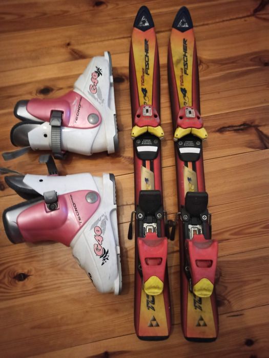 Narty Fischer top face rc4 79cm, buty tecnopro g40  wkładka 20cm