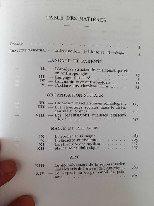 Claude Lévi-Strauss – Anthropologie Structurale Deux