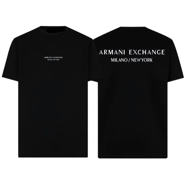 Футболка Armani Exchange Milano/New York | Чорна | Армані