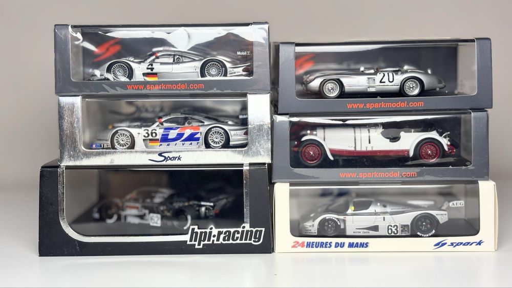 1/43 Mercedes-Benz CLK-GTR, CLR, 300 SLR, Sauber C9, SS Le Mans