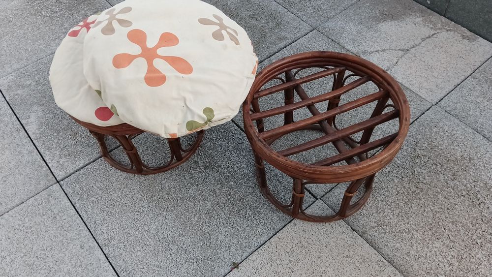 2 Bancos de verga com almofadas