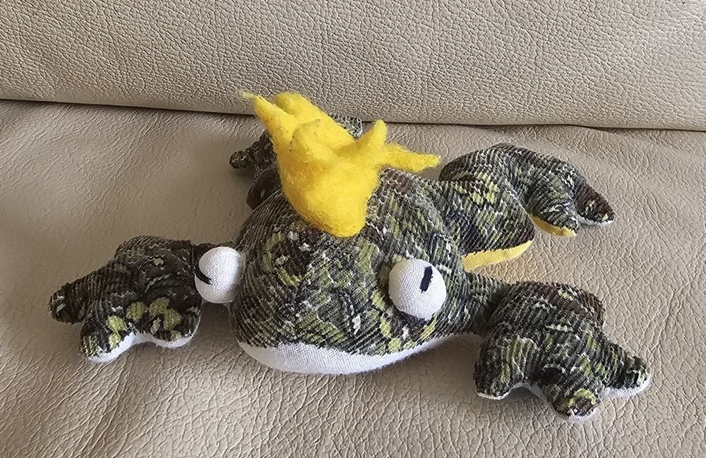 Maskotka żaba ręcznie robiona