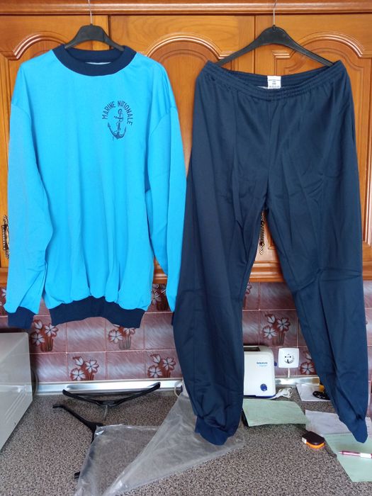 Fato de treino militar da Marinha Francesa azul XXL