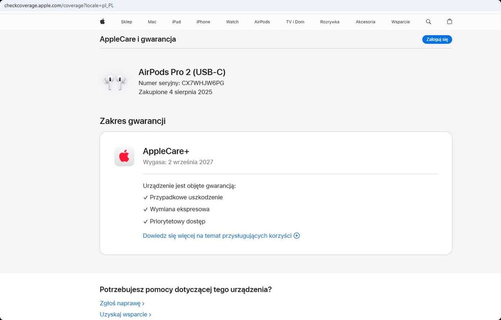 Zupełnie nowy słuchawki Apple airpods pro 2 ANC
