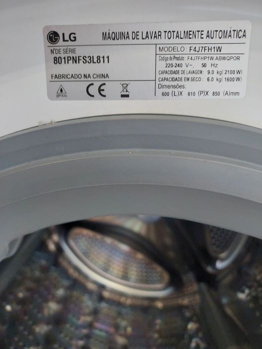 Máquina de lavar e secar