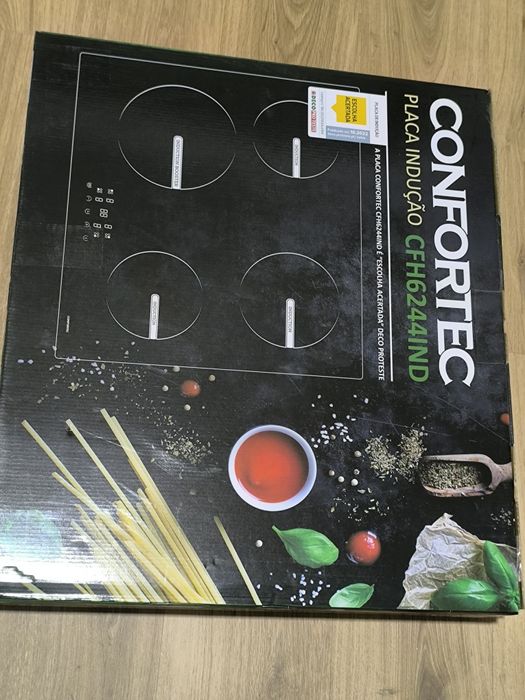 Placa de indução Confortec CFH6244IND 4 zonas – Como nova com garantia