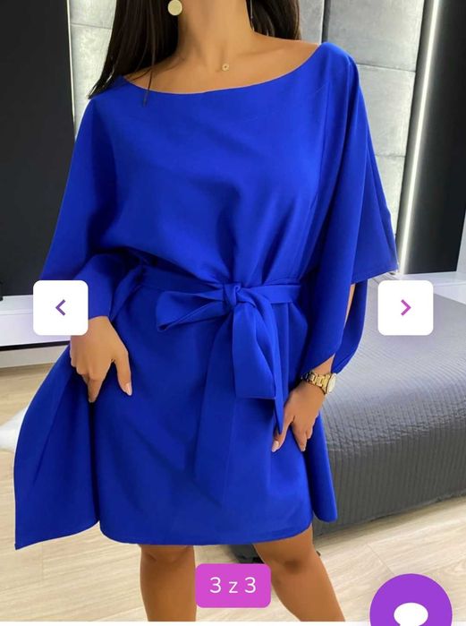 Sukienka kobaltowa rozm.uniwers.