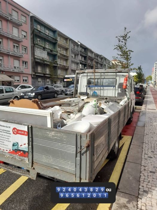 Recolha de Entulhos Madeira Pladur Resíduos Monos Sucata tb Faço mudanças e limpezas Terrenos