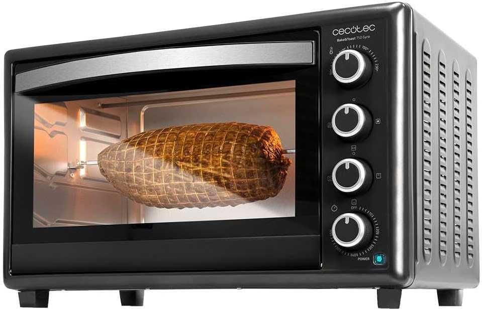 Cecotec Bake&Toast 4600 Black 2000W,wielofunkcyjny piekarnik z rożnem