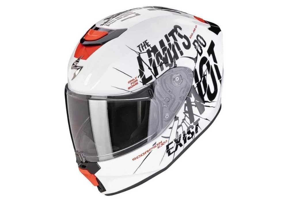 НОВИЙ Мотошолом Scorpion EXO-JNR Air Boum White-Black