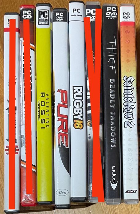 4 jogos para PC em bom estado.