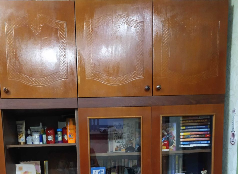 Антресоль на 2двері 88см Тумбочка Коричнева Шафа Лакований Міцний Шкаф