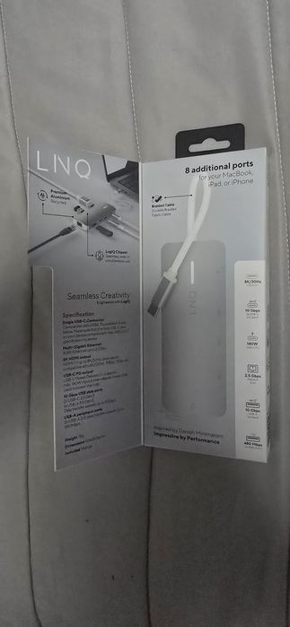 Adaptador Hub LINQ - LQ49081PS (8 em 1 - Usb-C) - NOVO