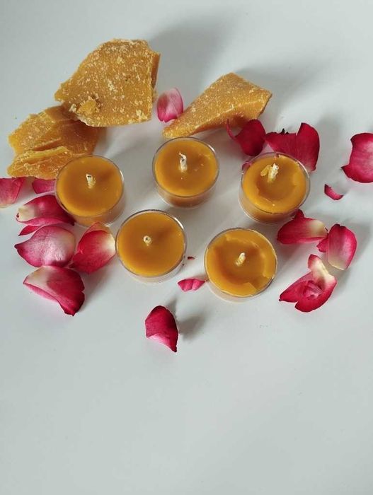 Świece tealight z wosku pszczelego