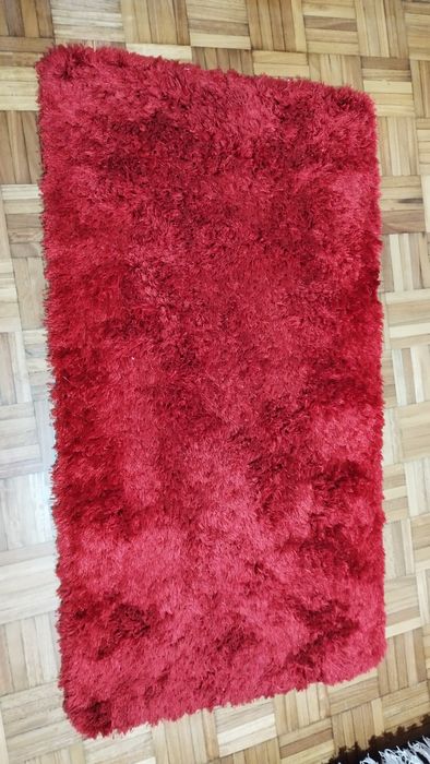Conjunto de 3 Tapetes vermelhos retangulares