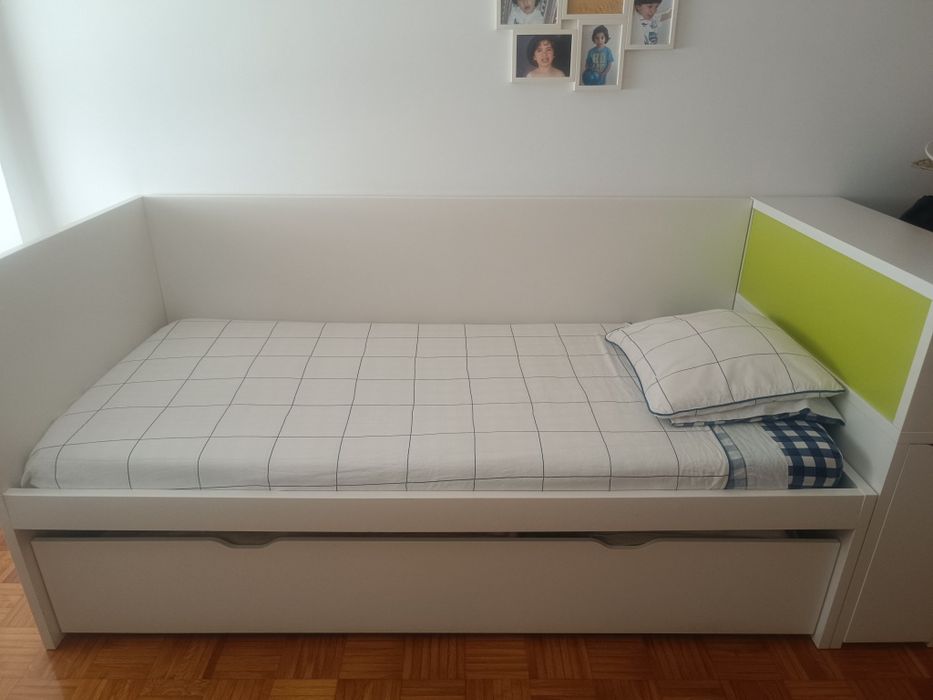 Cama solteiro  branca