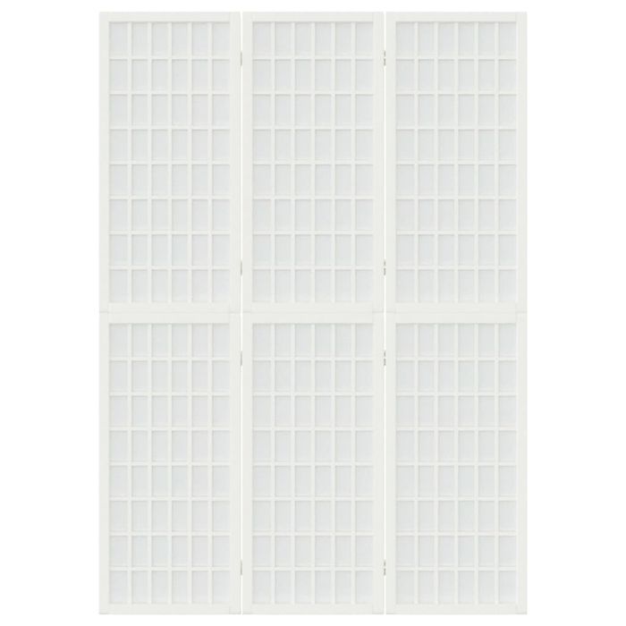 vidaXL Składany parawan 3-panelowy, styl japoński, 120x170 cm, biały