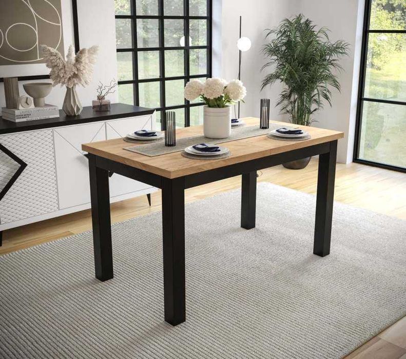 Stół rozkładany Loft TOBI 140-190/80 Lancelot Craft Wotan Halifax Arti