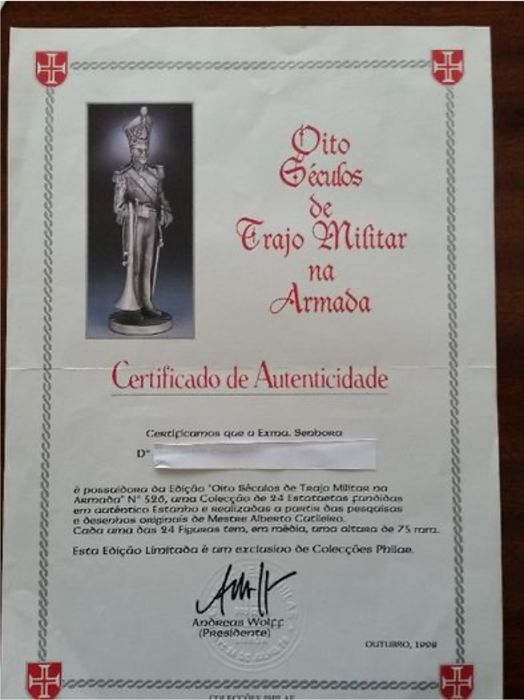 Figuras em Estanho com expositor
