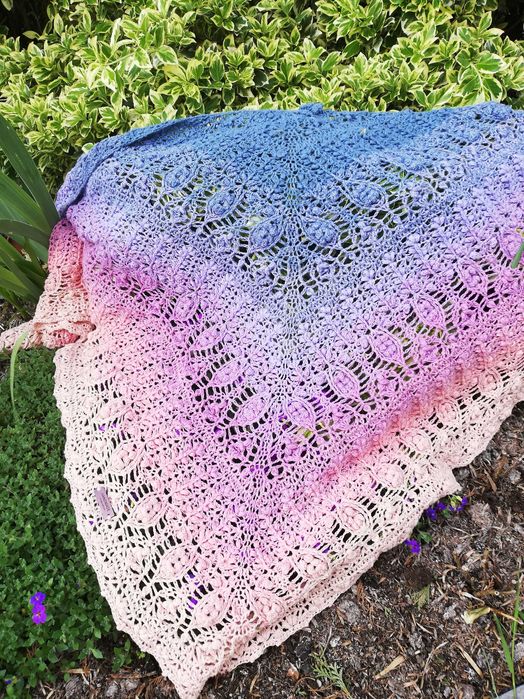 Chusta /pareo rękodzieło 202 na 84 cm