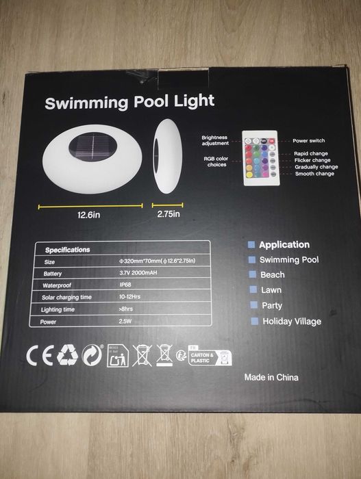 Vendo luz flutuante LED RGB para piscina