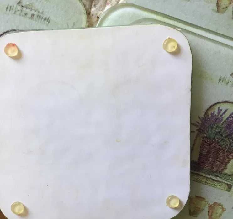 Podkładka x8 szklana duża 19x19x5cm LAWENDA Toscania
