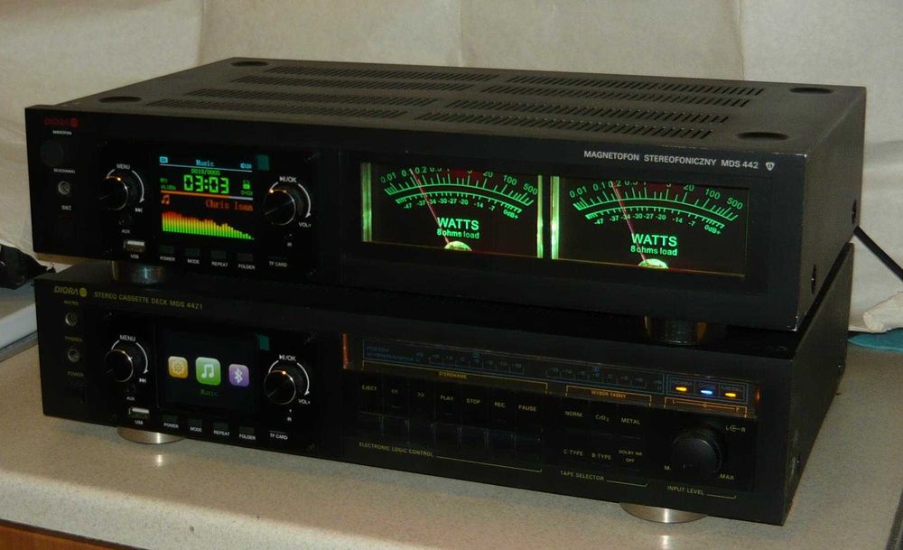 _ DIORA_ Szuflada Multimedia Audio Box Panel MP3 Bluetooth USB TF Pilot Wskaźniki Wychyłkowe MDS 4421 442 Deck Magnetofon Unitra Diora